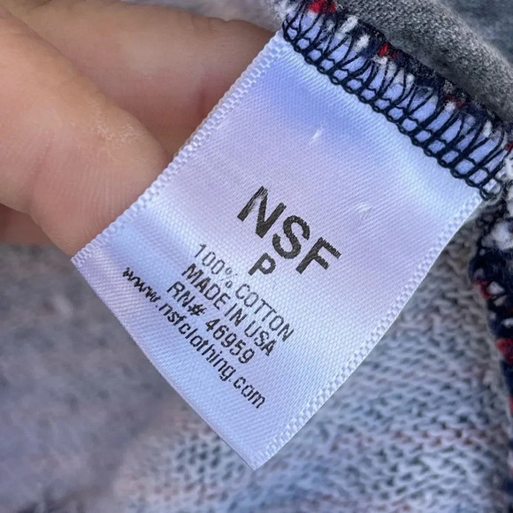 NSF Stripes Print Zip Up Jacket small - Picture 10 of 11